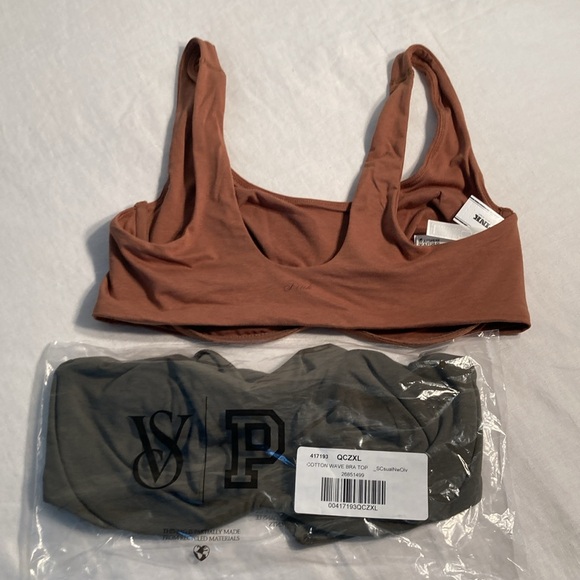 Pink VS two bras cotton wave bra top XL - Picture 2 of 15